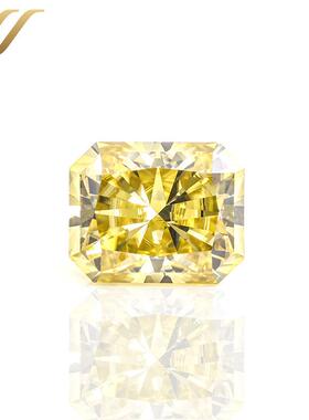 雷迪恩切电镀黄色莫桑石裸石长方形莫桑钻现货人造钻石配石