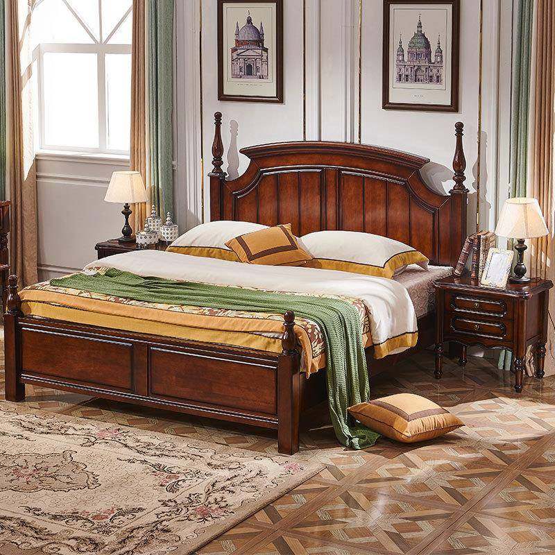 美式乡村罗马柱实木床1.8米2米双人主卧室1.5m欧式现代简约储物床,农用物资,其他肥料,淘宝优惠券,粉丝福利购,淘宝优惠卷