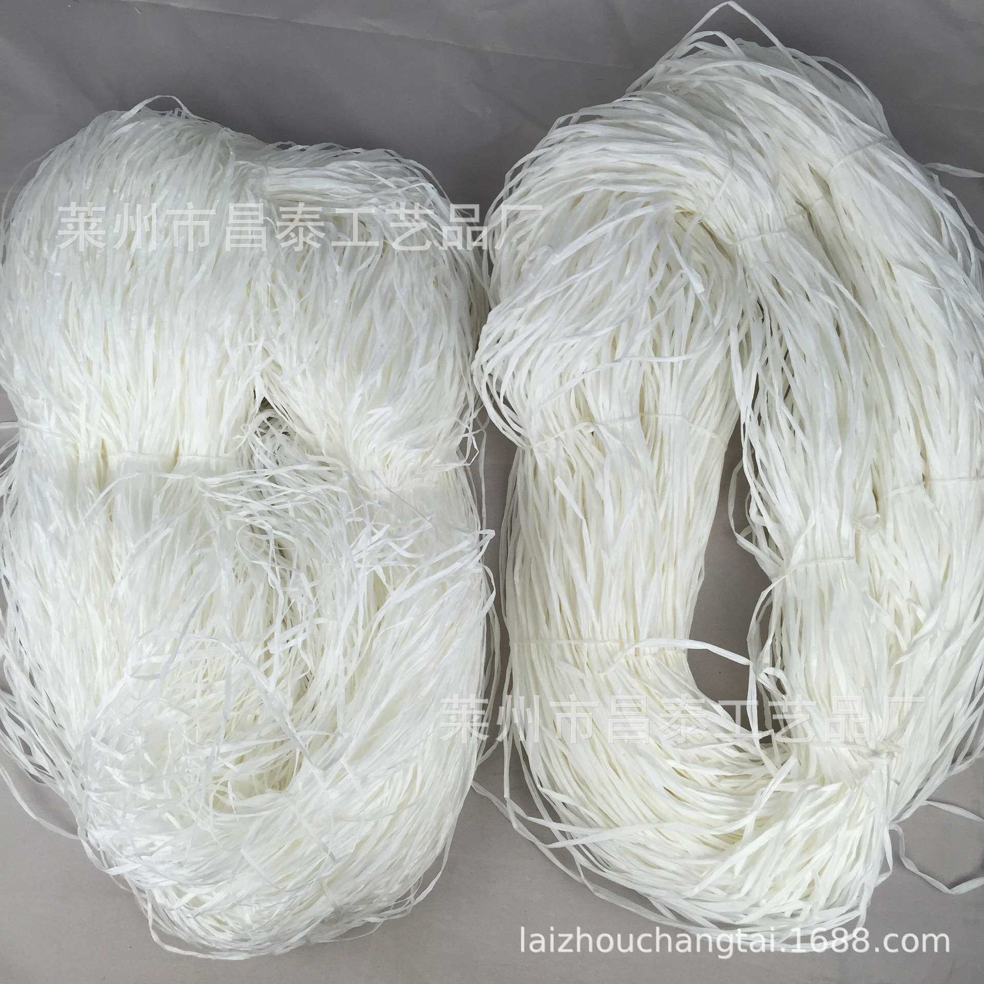 厂家直供棉拉菲草雅克丝PP草棉纤维绣花草绳工艺品草编原材料天然