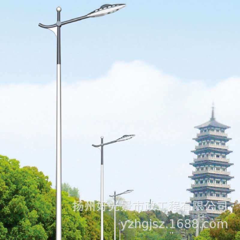 道路照明灯厂户外防水一体化LED路灯杆庭院小区高杆路灯厂家