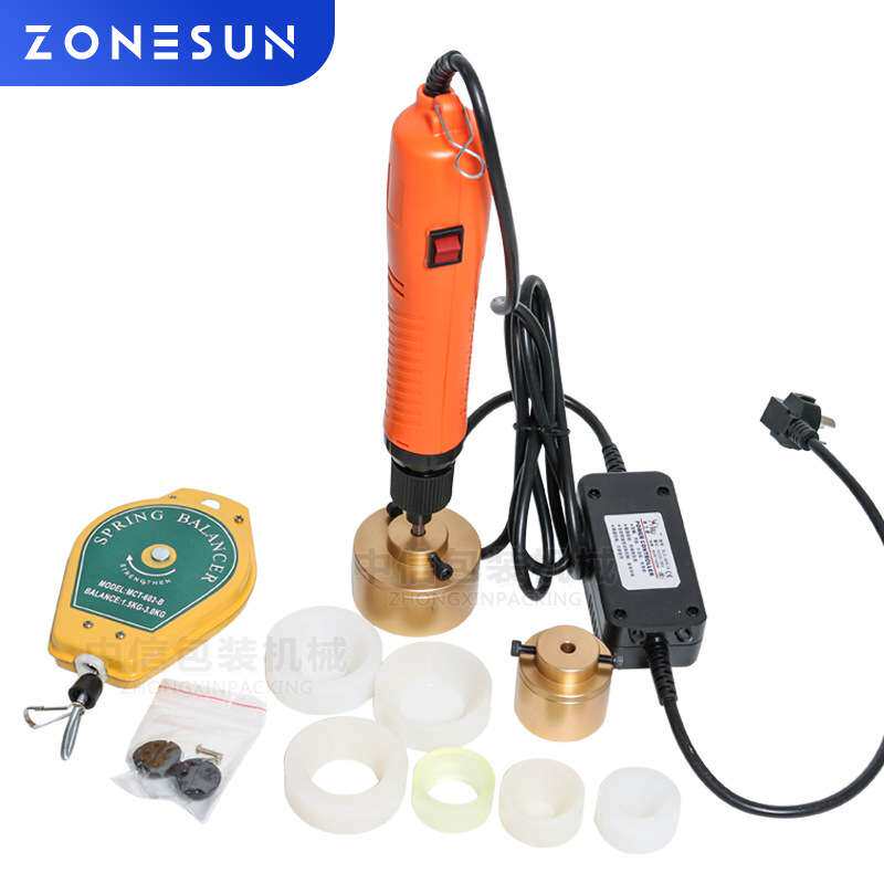 ZONESUN10-50mm手动调速旋盖机手持电动密封封盖机拧盖封口器160W