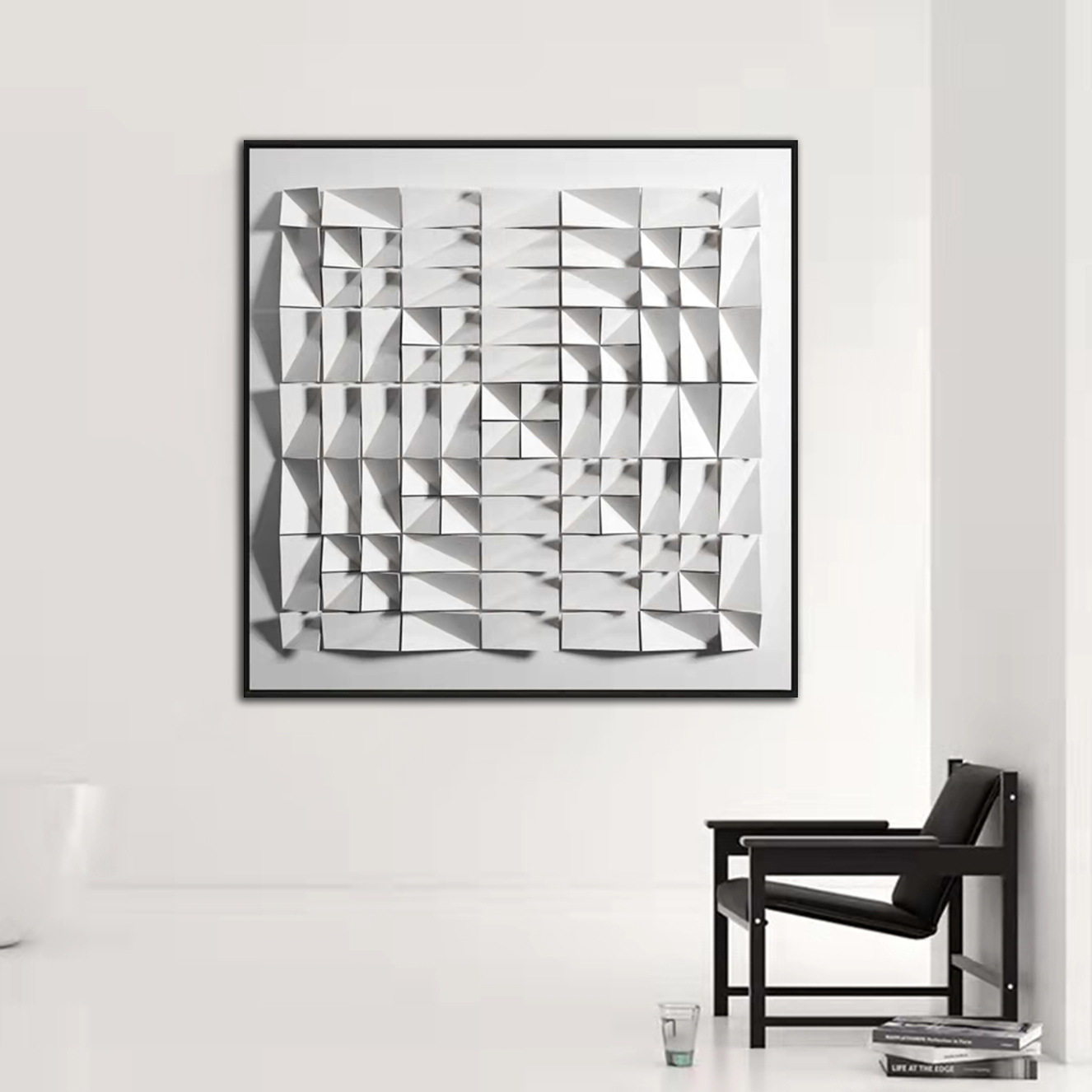 立体木雕客厅餐厅装饰画走廊玄关过道挂画卧室正方形壁画立体雕刻