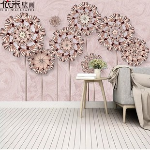 3d复古立体浮雕欧式花纹沙发背景墙壁纸客厅电视背景墙纸定制壁画