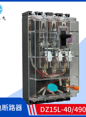 DZ15L-100 63A 490 透明漏电塑壳断路器保护器三项四线4P两极临电