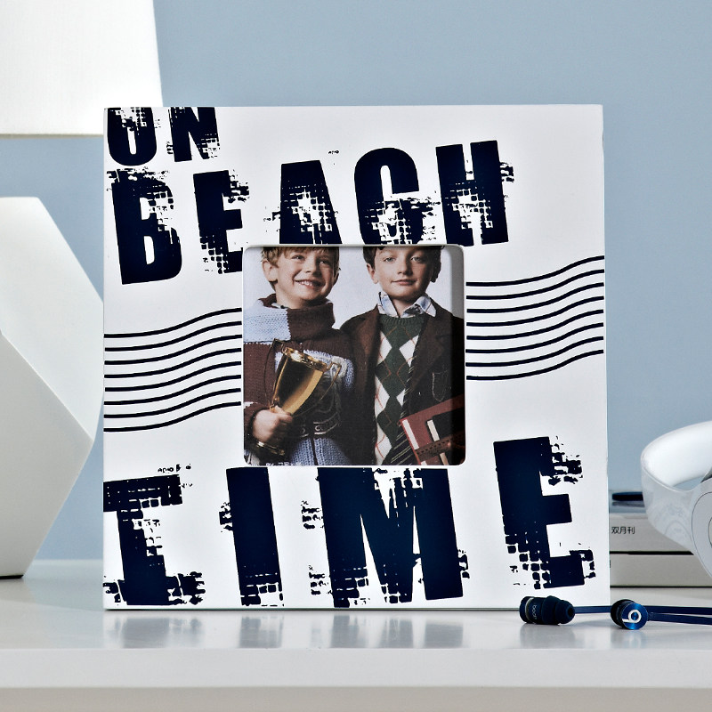 米图宝贝 字母相框摆台 相架创意正方形简约现代个性男孩像框相架