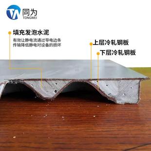 O地A网络板机房架空静电地板全钢活动地板写字线带槽防27021静电