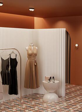 风琴纸隔风断屏27560风纸叠纸墙房间直折播间背景墙屏隔断创意现