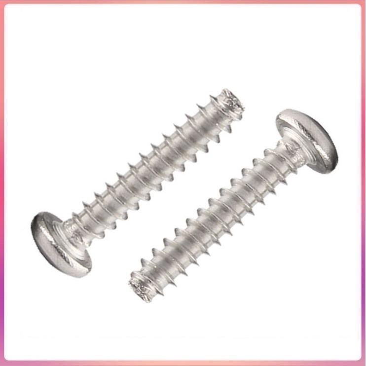 镀镍/黑圆色头十尾字槽平自攻螺丝B盘头540平尾自P攻螺钉