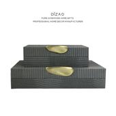 轻奢34中式 木质首饰盒衣帽间收纳家盒创意软装 饰品居盒新售楼部摆