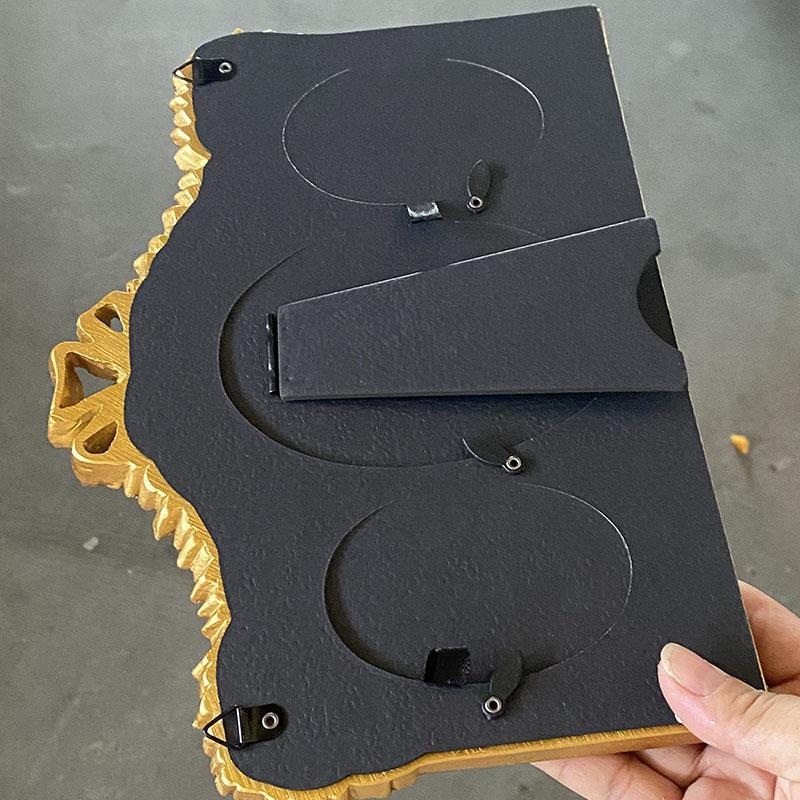 北SHP欧式式代约欧现婚简庆金色雕花照片墙树脂油画挂画摆台