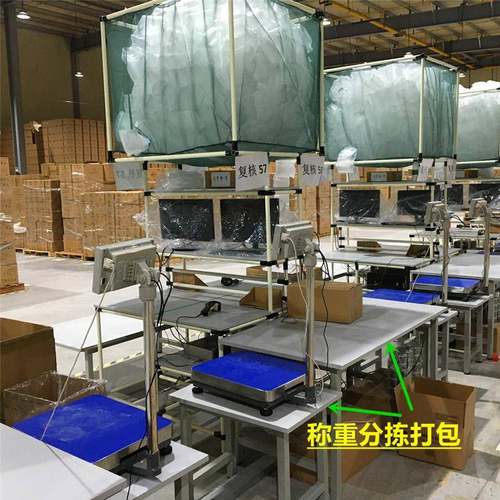 电商仓储打兜包台包装发货验货分台拣精益管装桌复核台SP-DBT1包