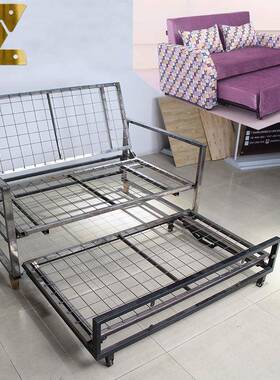 多功藏能沙发型客厅小户LFB010-6人推拉两伸缩可隐沙发铁架家具五