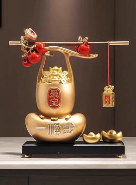 电入门关摆件进一桶金称门入门搬家礼物乔迁玄新居礼户品视柜装饰