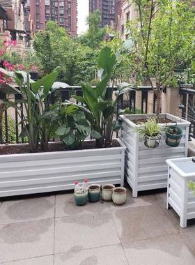 铝合金花箱盆种户外阳台种菜庭LEH院花槽道花路防腐园露工厂防花