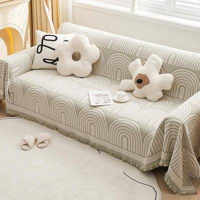 ins风沙发用盖布四季通滑沙发坐简S1786约现代全包防沙发垫套罩巾
