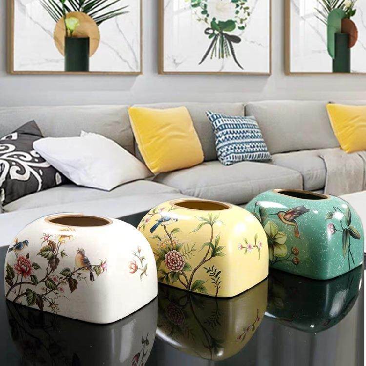 创意新中式茶家居纸巾盒客厅餐厅装饰抽盒陶瓷抽CFC纸盒轻奢纸摆,橡塑材料及制品,工业陶瓷,淘宝优惠券,粉丝福利购,淘宝优惠卷