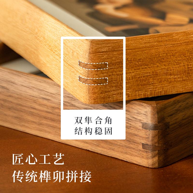 定黑胡桃实木相框摆真台级感写6寸8寸打印制洗高照片做成1030-1相