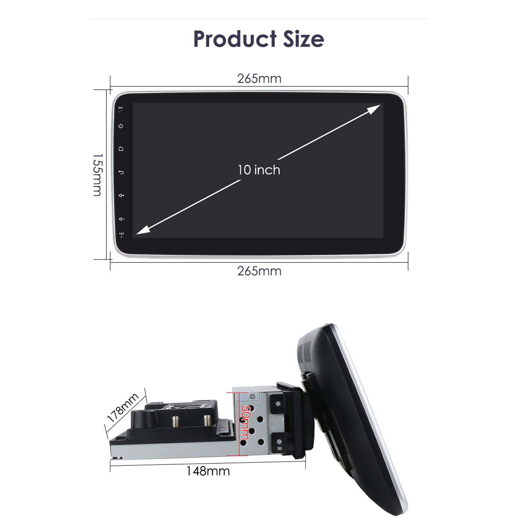 款安卓大屏单锭12850.导1寸通机车机360度旋转摇新头车载航一用体