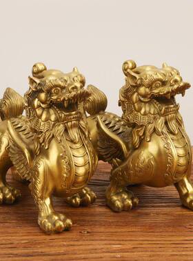 厂家铜貔摆件一走路貔貅件摆天禄貅129貔对貅