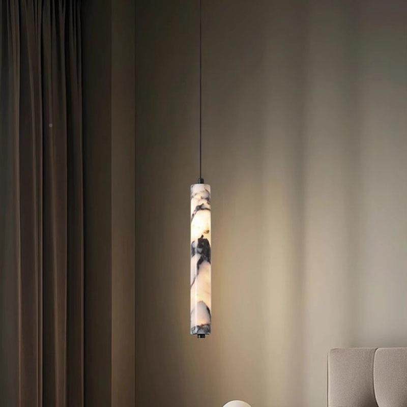 可升主卧床头吊灯大理石高级感轻室奢761法降式玄关长线型小吊灯