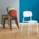 塑椅子靠背餐厅叠放轻T 598餐桌椅加厚现料代简约奢凳子家用北欧