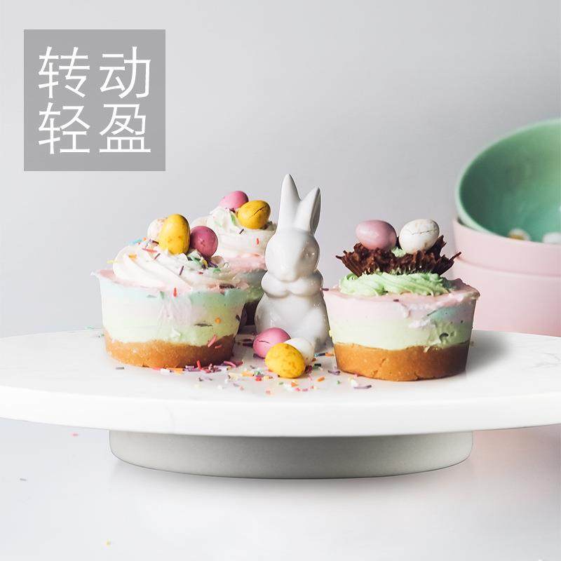 厂家直销糕大石纹烘焙CL201911蛋裱花理台旋转点心盘厨房焙工具批