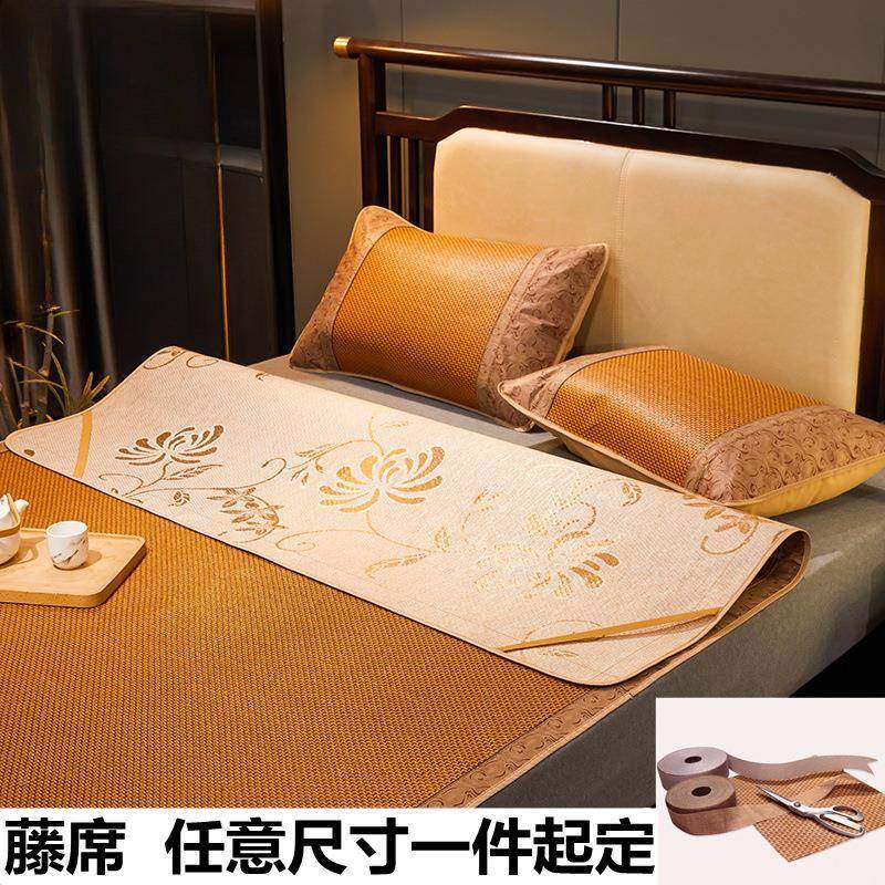 凉草席双面家用可叠厂家直供折藤席榻榻席米席子四季通用沙发垫工