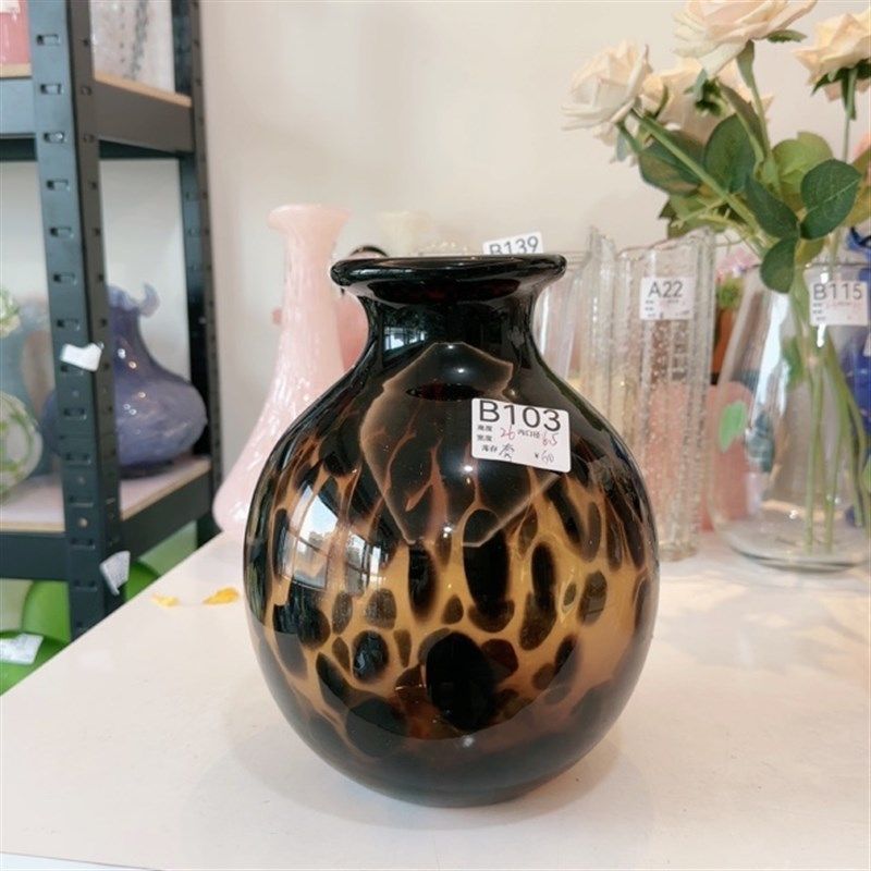 豹纹圆形清新花瓶26*6.5秒杀,餐饮具,智能水杯,淘宝优惠券,粉丝福利购,淘宝优惠卷