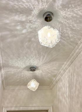 创意网台灯红冰23309块过道走廊吊现代入户阳玄关石头造型氛围灯c