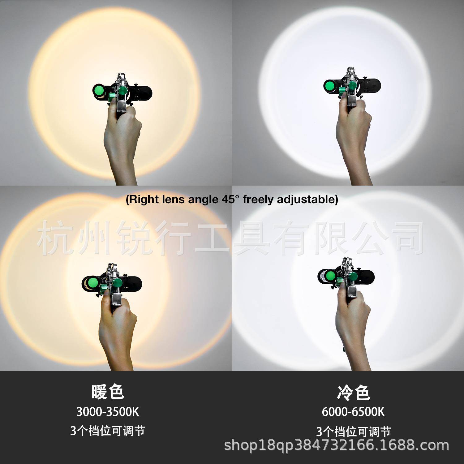 喷漆光照明灯油漆枪专助用补灯辅探照灯汽车钣金喷涂照喷漆枪照明