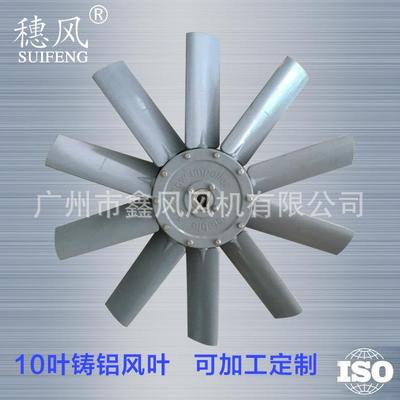 大铝量供应工可业合金蚀风叶KVX耐腐铝合金风叶调节轴流风叶10叶