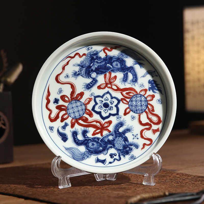 青花陶瓷承干泡盘圆形壶茶壶托茶盘碗托65250干泡台水果盘茶盖道,农机/农具/农膜,其它农用工具,淘宝优惠券,粉丝福利购,淘宝优惠卷