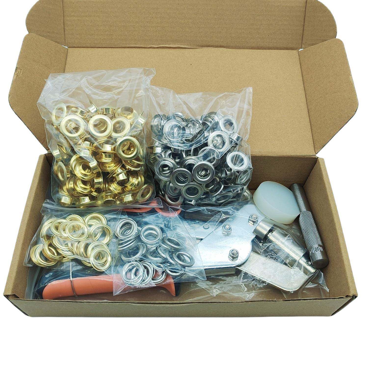 200装扣1套mm气孔手压钳帆帐篷布打孔金属鸡眼0扣SSY气眼扣安装工