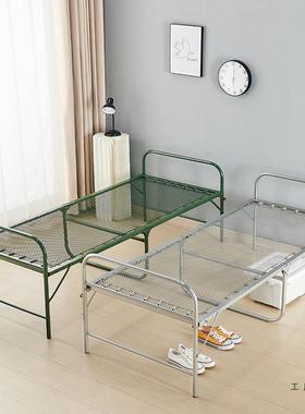 叠床加固双丝单钢床弹XCL簧床软床人午休床陪折护丝床简易铁条床