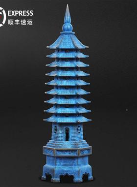 铜文公昌塔摆件客厅办xm-wct礼室摆设开业乔迁品求升学制求职工厂