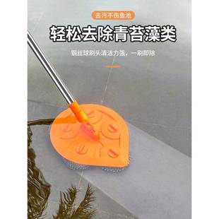 擦地把瓷砖户外刷水池长813板柄地刷青池苔钢丝球鱼拖清洗刷子