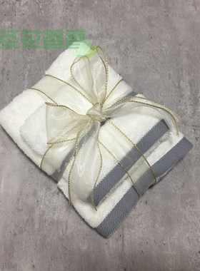 轻奢样板房酒店纯棉毛巾方巾浴z巾套装简约卫生间浴室软装饰品摆