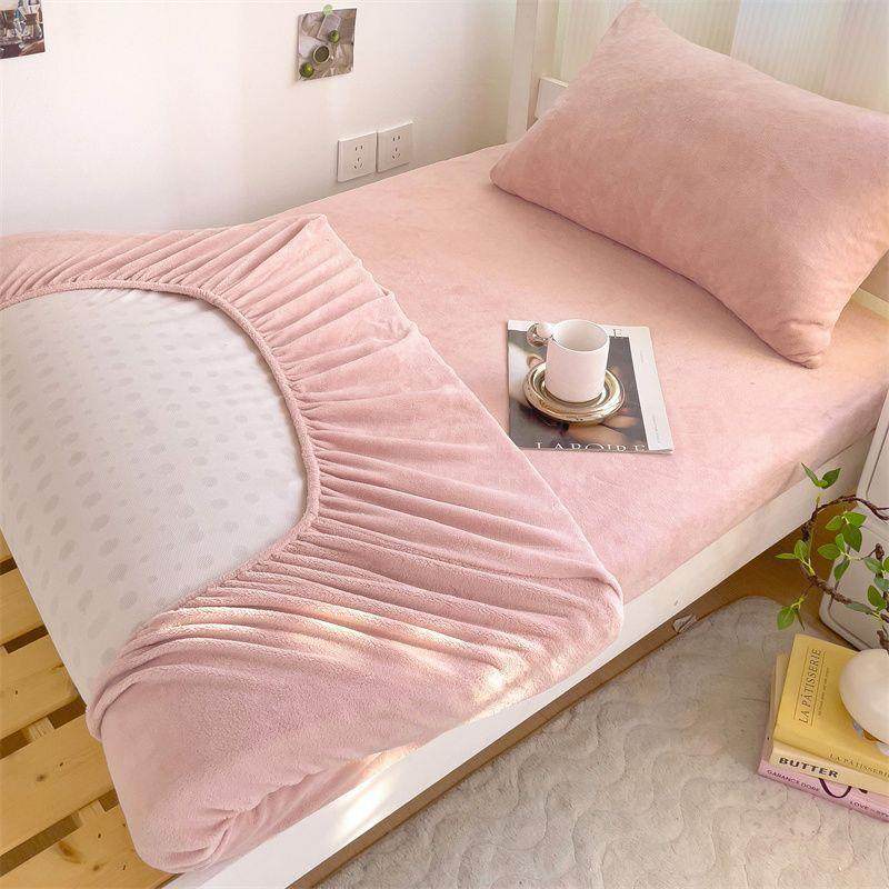 加绒保暖牛奶床笠学绒生宿舍90厂家直供x190下床垫保护罩防上滑床,床上用品,床单,淘宝优惠券,粉丝福利购,淘宝优惠卷