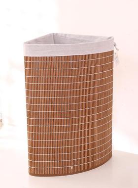 防竹尘脏衣篓LRG编可折脏篓叠不占空间的卧室收纳筐藤衣编折叠脏