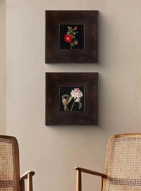 蹄莲与鸢花高级感马法式中古风GNU客厅尾装饰北欧复古玄关画卧室