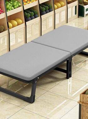 折叠床午休躺椅办公室午睡家用小PYR简陪单人床成人床便携易护床
