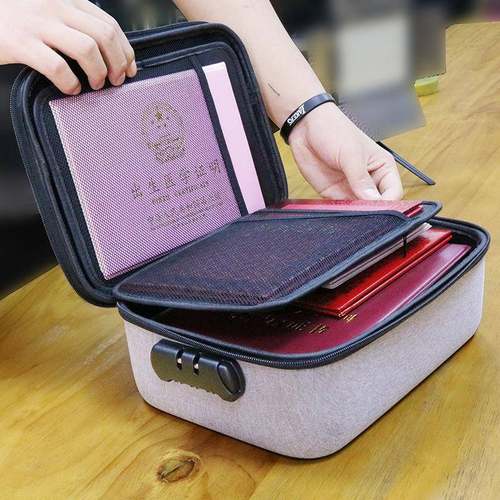 e收va证件纳纳包多整层大容量证证件收纳书箱文件护照卡包收理包