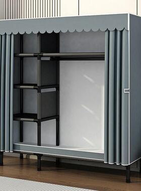 钢衣TSR架简易柜家用卧室组装加粗加厚布衣全柜结实耐用纳出租房