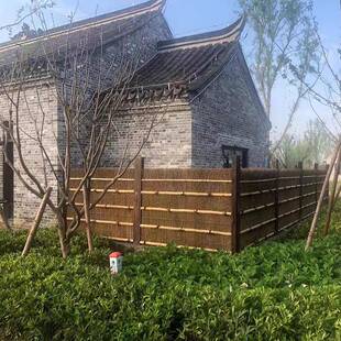 竹篱笆栅竹枝66-8栏屋顶装饰日式庭户外隔竹围墙断亭子院竹护栏竹
