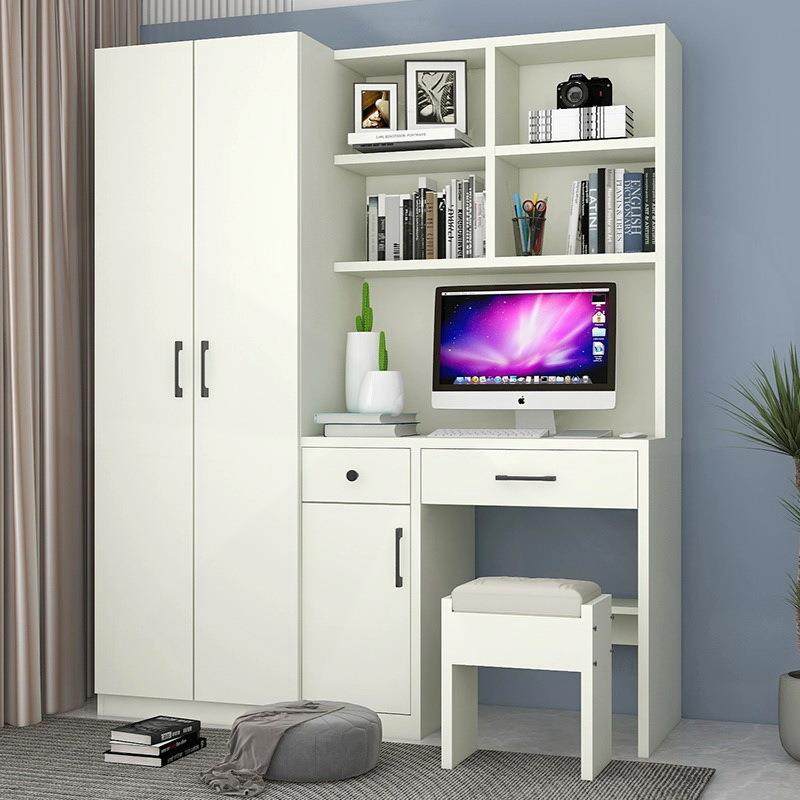 简约书桌带衣柜一体组合书桌柜小户型卧室儿童书架电脑桌家用现货,纺织面料/辅料/配套,纺织机械配件,淘宝优惠券,粉丝福利购,淘宝优惠卷