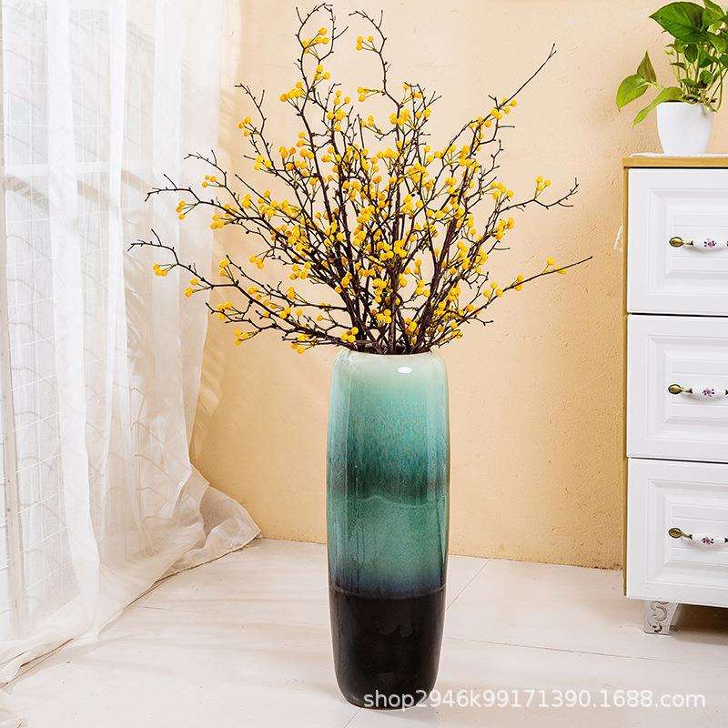 陶瓷花摆件干花客厅现代装饰新中式电视柜高大插大号落地花瓶瓶子