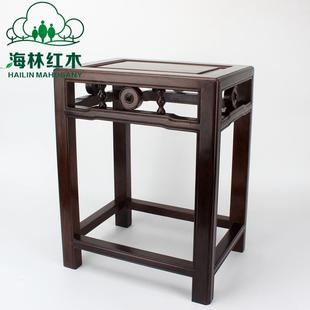 明清古典家具黑檀木铜钱凳中式排骨凳四方客厅餐桌凳