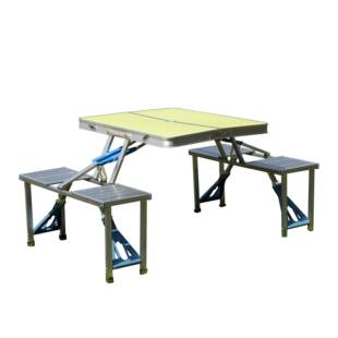 户外连体折叠桌椅套装手提多功能桌子方便携带烧烤野炊展销桌