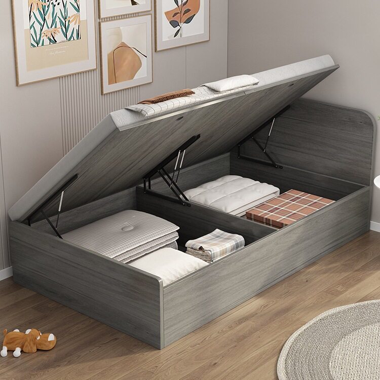 实木榻榻米地台高箱储物床