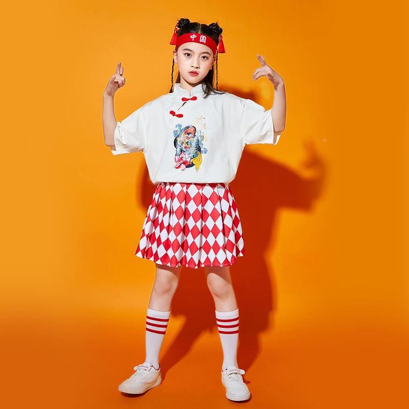 六一童啦啦jw22186队演出服诗歌朗儿诵合唱表服演服小学生幼儿国